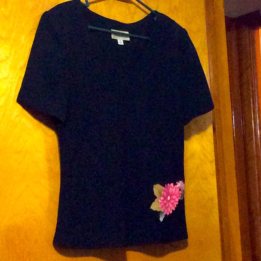 Pink Flower Detail Blouse